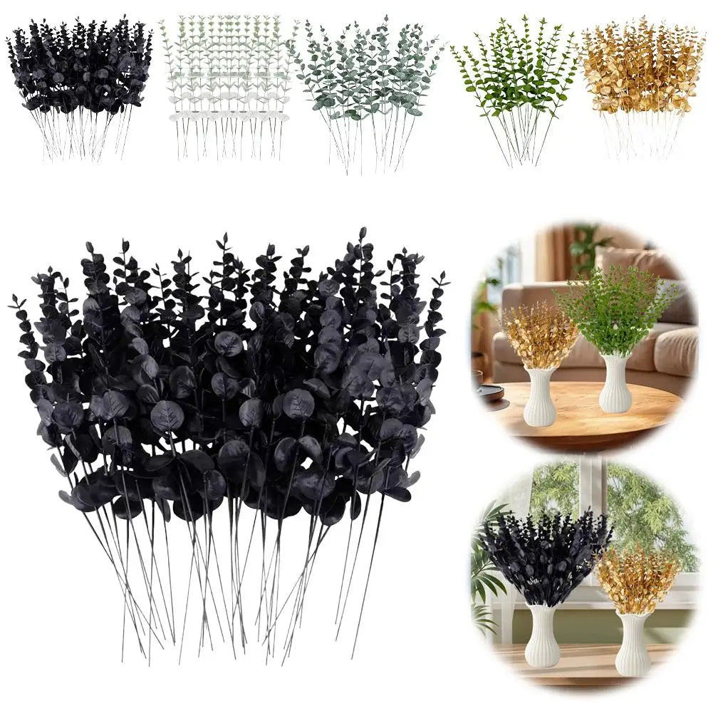Artificial Eucalyptus Stems (18 Pack) – Faux Greenery for Vase & Home Decor