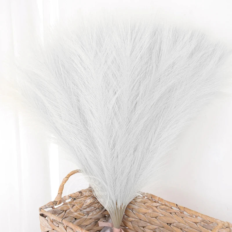 Faux Pampas Grass Bouquet – Fluffy Artificial Pampas for Vase & Boho Decor