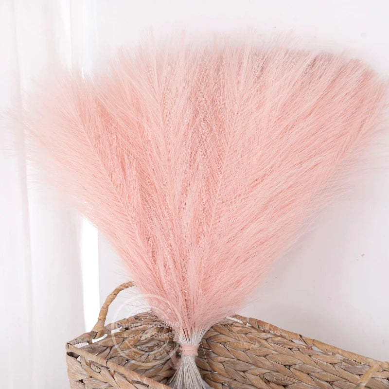 Faux Pampas Grass Bouquet – Fluffy Artificial Pampas for Vase & Boho Decor