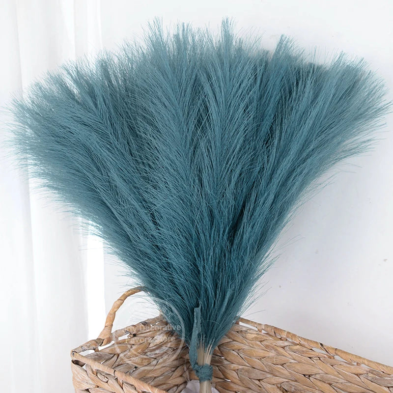Faux Pampas Grass Bouquet – Fluffy Artificial Pampas for Vase & Boho Decor