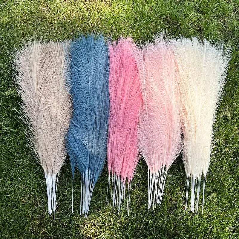 Faux Pampas Grass Bouquet – Fluffy Artificial Pampas for Vase & Boho Decor