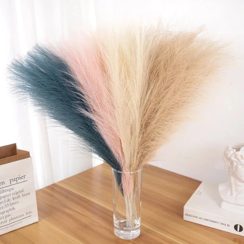 Faux Pampas Grass Bouquet – Fluffy Artificial Pampas for Vase & Boho Decor