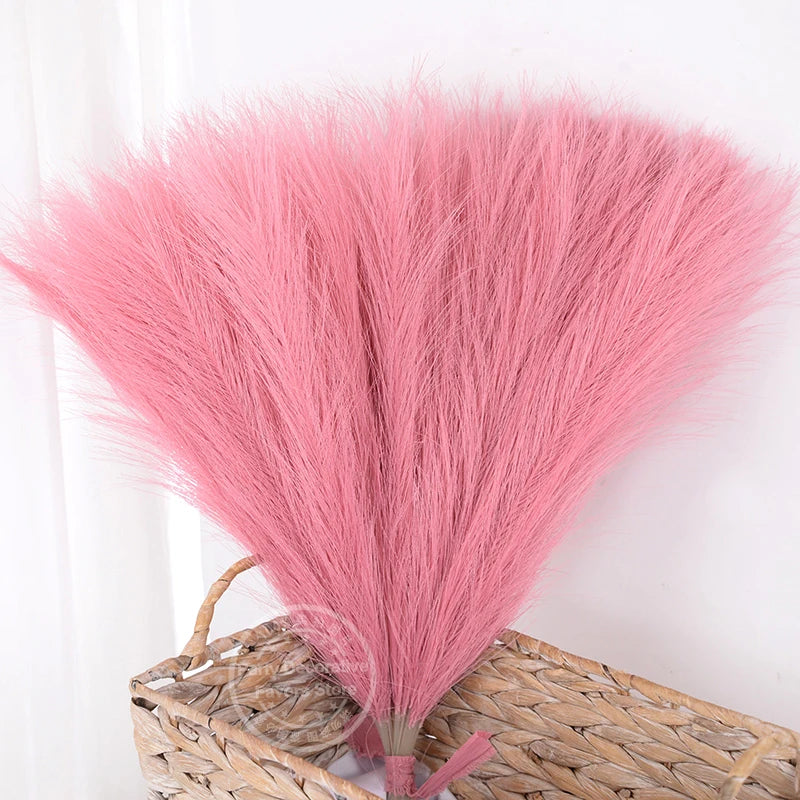 Faux Pampas Grass Bouquet – Fluffy Artificial Pampas for Vase & Boho Decor