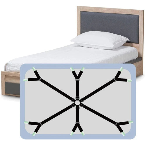 Bed Sheet Holder Straps – Adjustable Fitted Sheet Clips & Grippers to Keep Sheets On