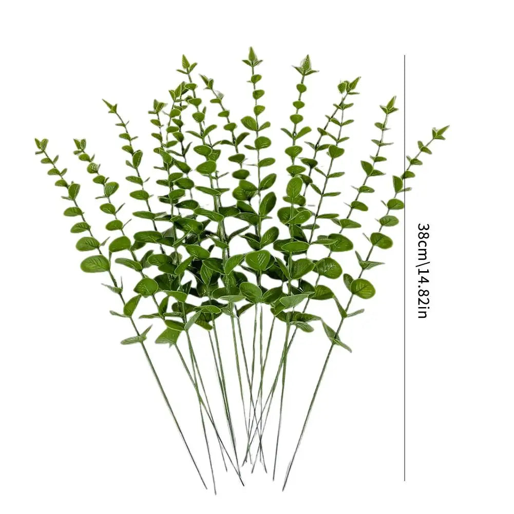 Artificial Eucalyptus Stems (18 Pack) – Faux Greenery for Vase & Home Decor